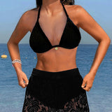 Isala | Elegáns Szilárd Csipkés Bikini Szett
