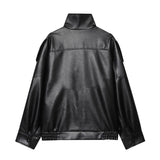 Sarolta | Női Műbőr Kabát - Streetwear Stílus