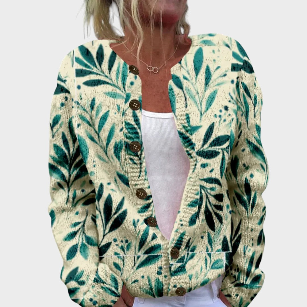 Emese - Elegáns Őszi Virágos Kardigán