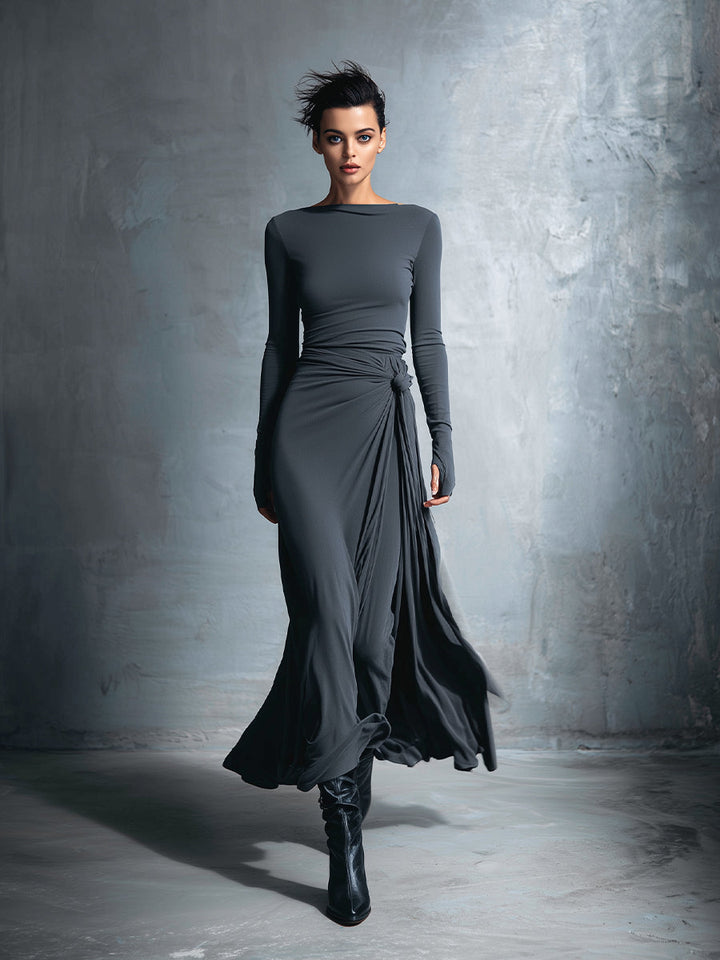 Naomie | Maxi-ruha Selyem Gombbal
