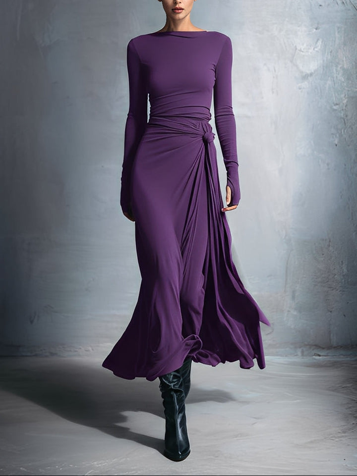 Naomie | Maxi-ruha Selyem Gombbal