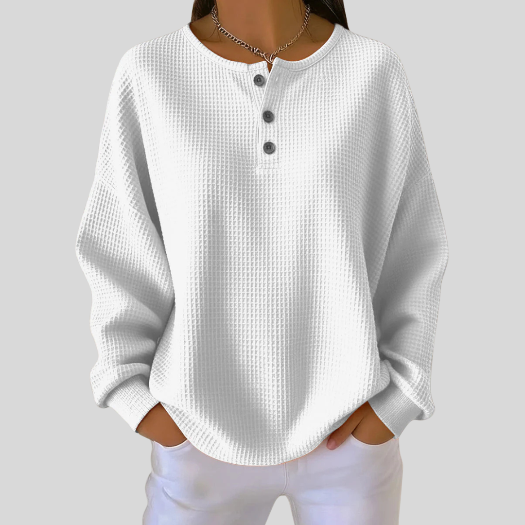 Nessa™ | Casual Henley Pulóver