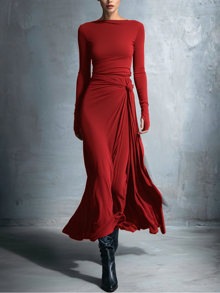 Naomie | Maxi-ruha Selyem Gombbal