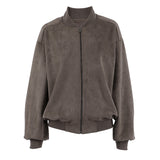 Csilla | Hosszú Ujjú Suede Bomber Dzseki