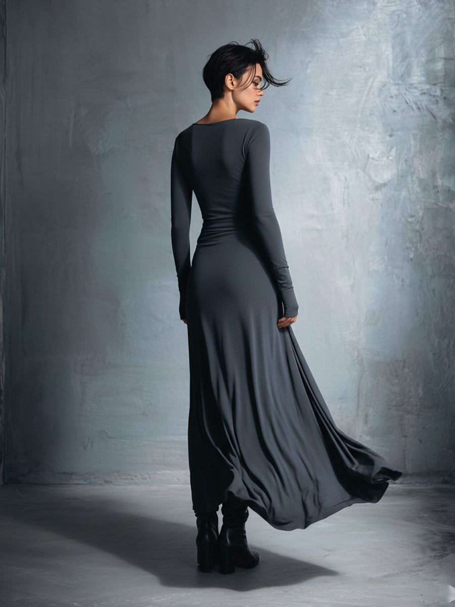 Naomie | Maxi-ruha Selyem Gombbal