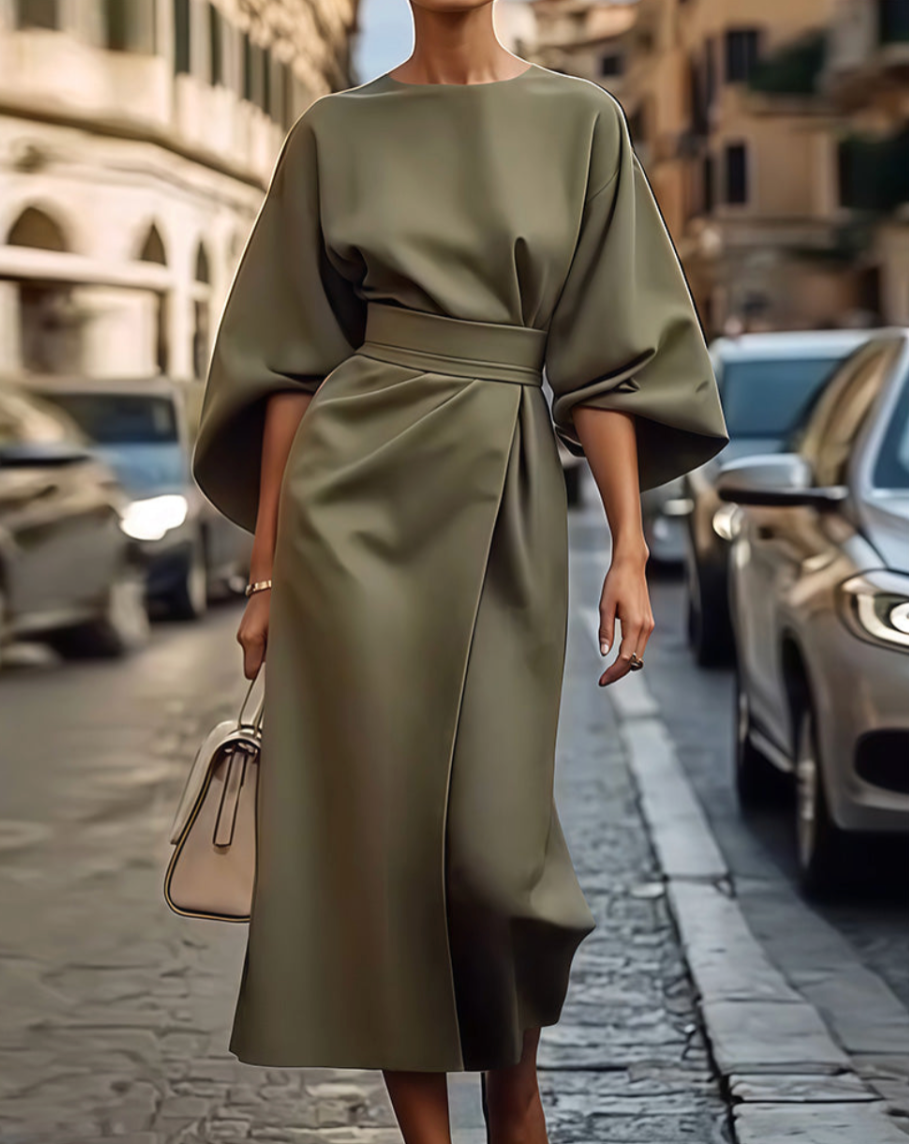 Valentina | Elegáns Maxi Ruha Voluminózus Ujjakkal