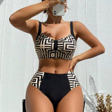 Dorottya - Elegáns, nyomtatott mintás, két részes bikini