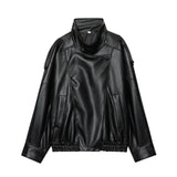 Sarolta | Női Műbőr Kabát - Streetwear Stílus