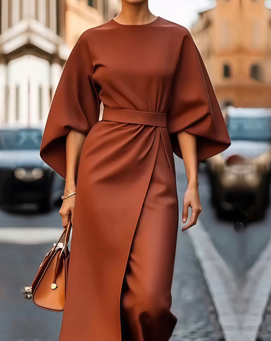 Valentina | Elegáns Maxi Ruha Voluminózus Ujjakkal