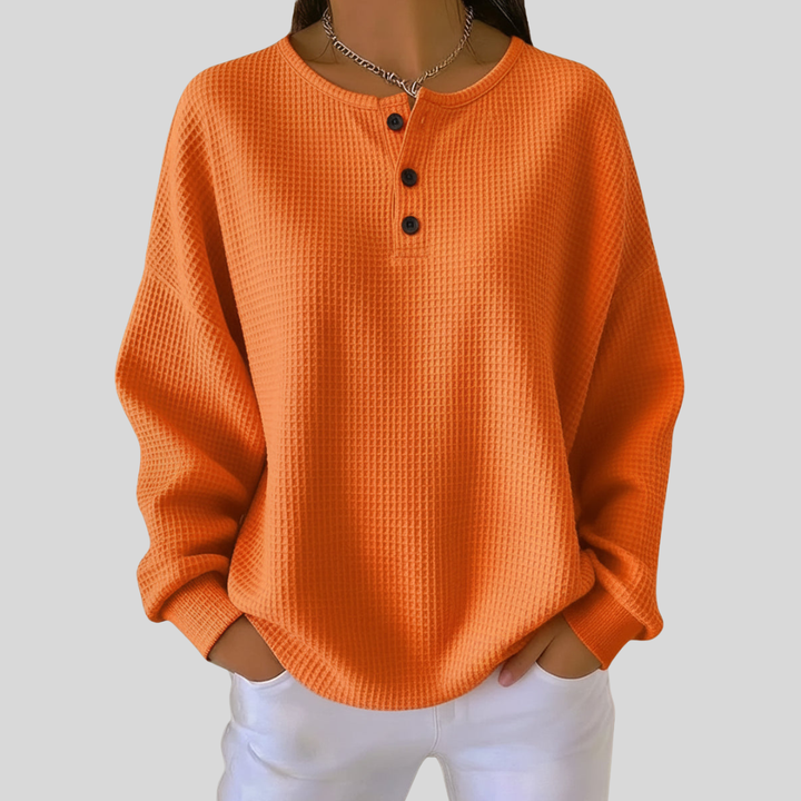 Nessa™ | Casual Henley Pulóver