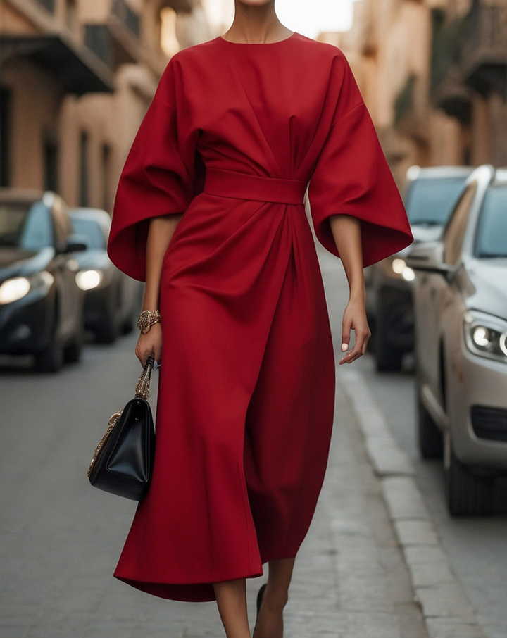 Valentina | Elegáns Maxi Ruha Voluminózus Ujjakkal