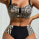 Dorottya - Elegáns, nyomtatott mintás, két részes bikini