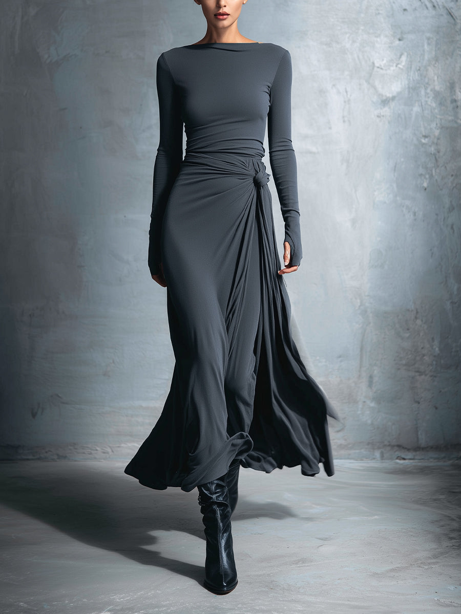 Naomie | Maxi-ruha Selyem Gombbal