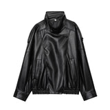Sarolta | Női Műbőr Kabát - Streetwear Stílus