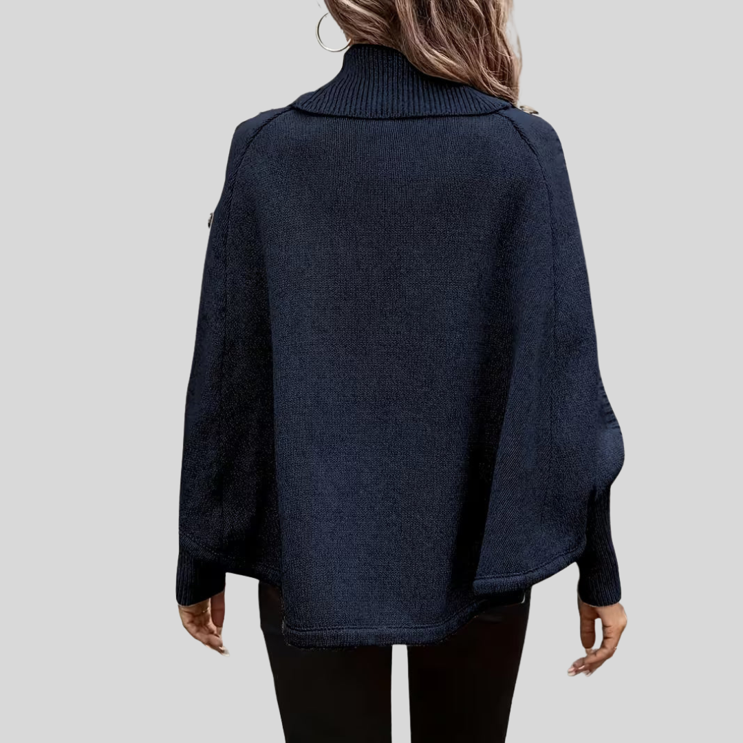 Norelle™ | Magas Nyakú Kábelmintás Pulóver