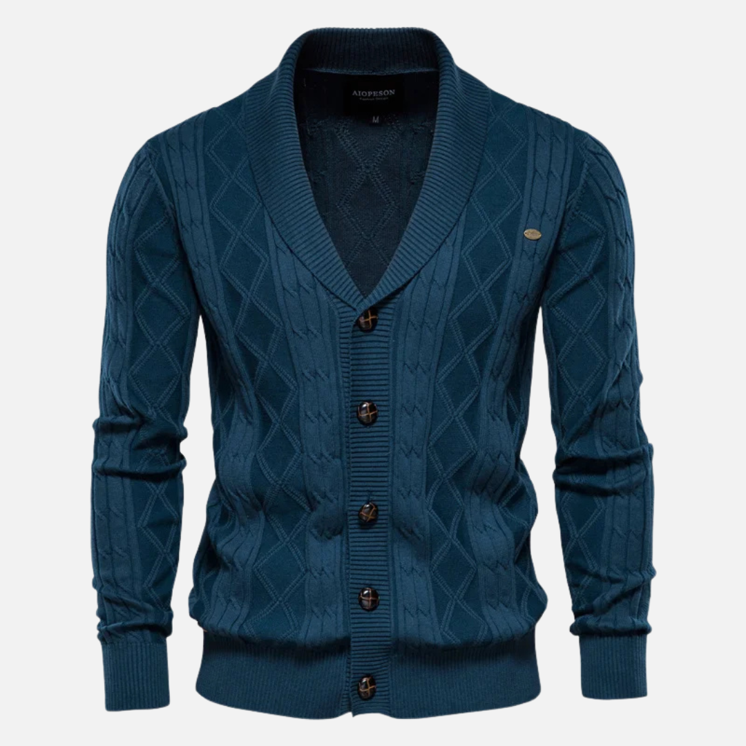 Vince - Elegáns Argyle Mintás Kardigán