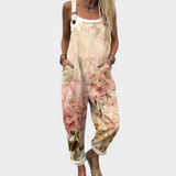 Enikő - Kényelmes Mintás Kantáros Nadrág