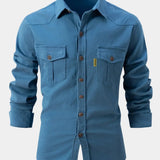 Dóra - Gombos Denim Kevert Ing