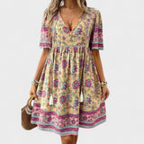 Georgina - Boho Virágmintás Ruha