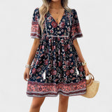 Georgina - Boho Virágmintás Ruha