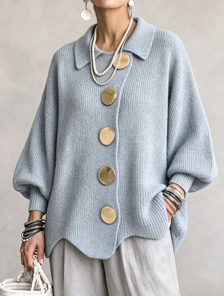 Isadora | Oversize Kardigán Fém Gombokkal