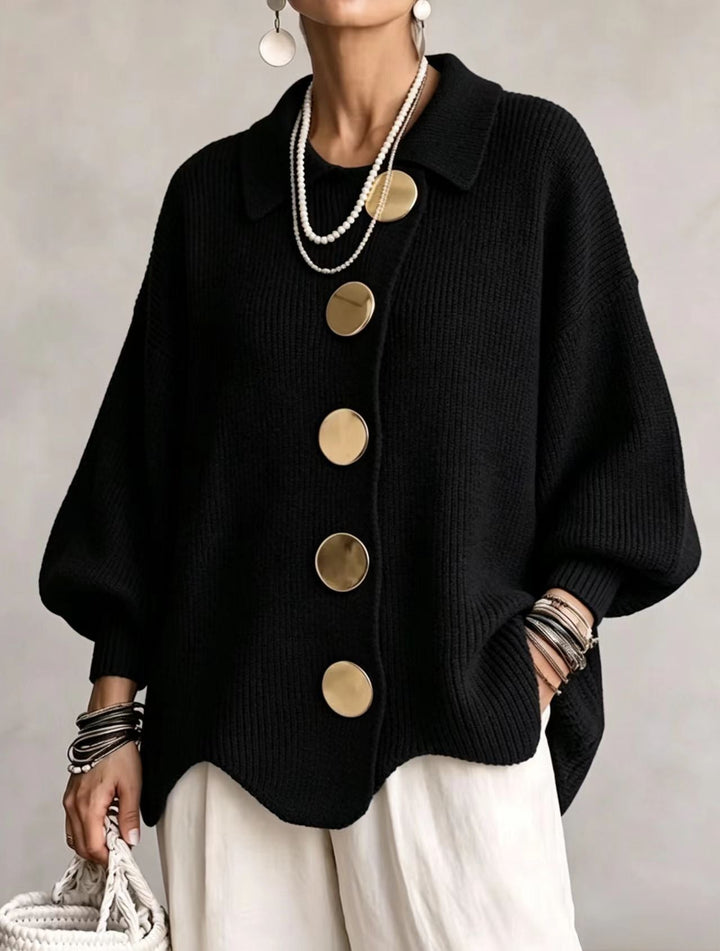 Isadora | Oversize Kardigán Fém Gombokkal