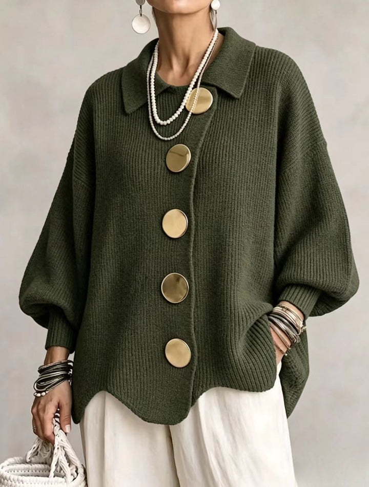 Isadora | Oversize Kardigán Fém Gombokkal