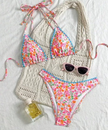 Bianka - Csipkés, vibráló bikini nyakba köthető masnival
