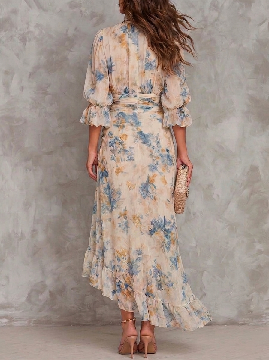 RENATA | Maxi ruha ráncolt fűzővel