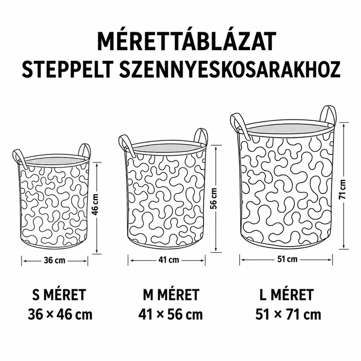 Steppelt szennyeskosár – Virágminta
