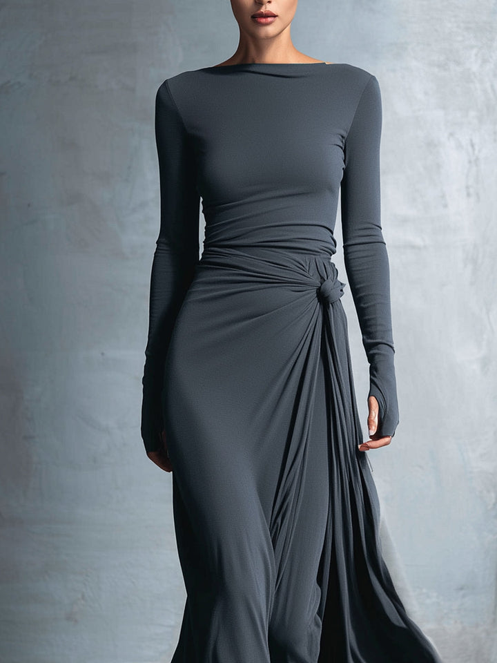 Naomie | Maxi-ruha Selyem Gombbal