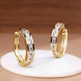 Csilla - Aros Chic de Oro y Cristal