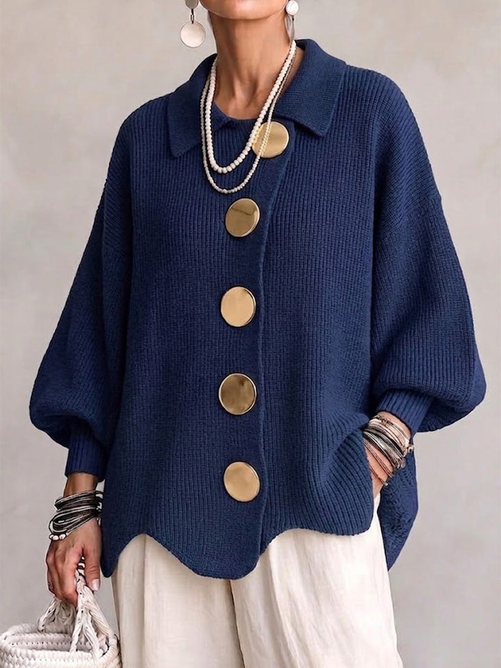 Isadora | Oversize Kardigán Fém Gombokkal