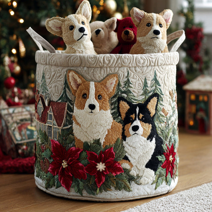 Steppelt szennyeskosár – Karácsonyi corgi